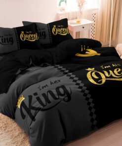 “Royal Couple Bedding Set” – 3-dijelni set posteljine sa King & Queen motivom