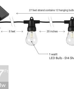 “Solar Edison String Lights” – LED solarni rasvjetni lanac za vrt, terasu i balkon