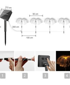 “Solar Fiber Optic Firework Light” – LED solarna vrtna vatromet lampa sa optičkim vlaknima