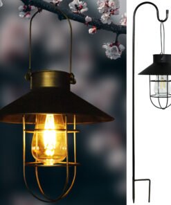 “Solar Hanging Lantern” – Retro solarni viseći fenjer sa toplim LED osvjetljenjem