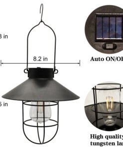 “Solar Hanging Lantern” – Retro solarni viseći fenjer sa toplim LED osvjetljenjem
