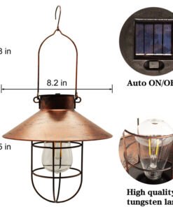 “Solar Hanging Lantern” – Retro solarni viseći fenjer sa toplim LED osvjetljenjem