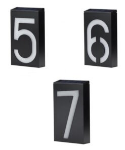 “Solar House Number Light” – LED solarna zidna svjetiljka za kućni broj - No. 5-6-7 Set (Set 5-6-7)