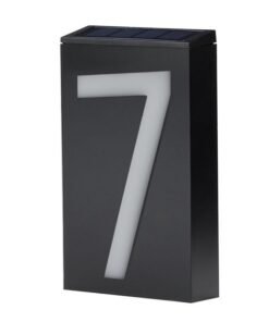 “Solar House Number Light” – LED solarna zidna svjetiljka za kućni broj - No. 7 (Broj 7)