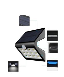 “Solar Motion Wall Light – Black Angle” – LED solarna zidna svjetiljka sa senzorom pokreta