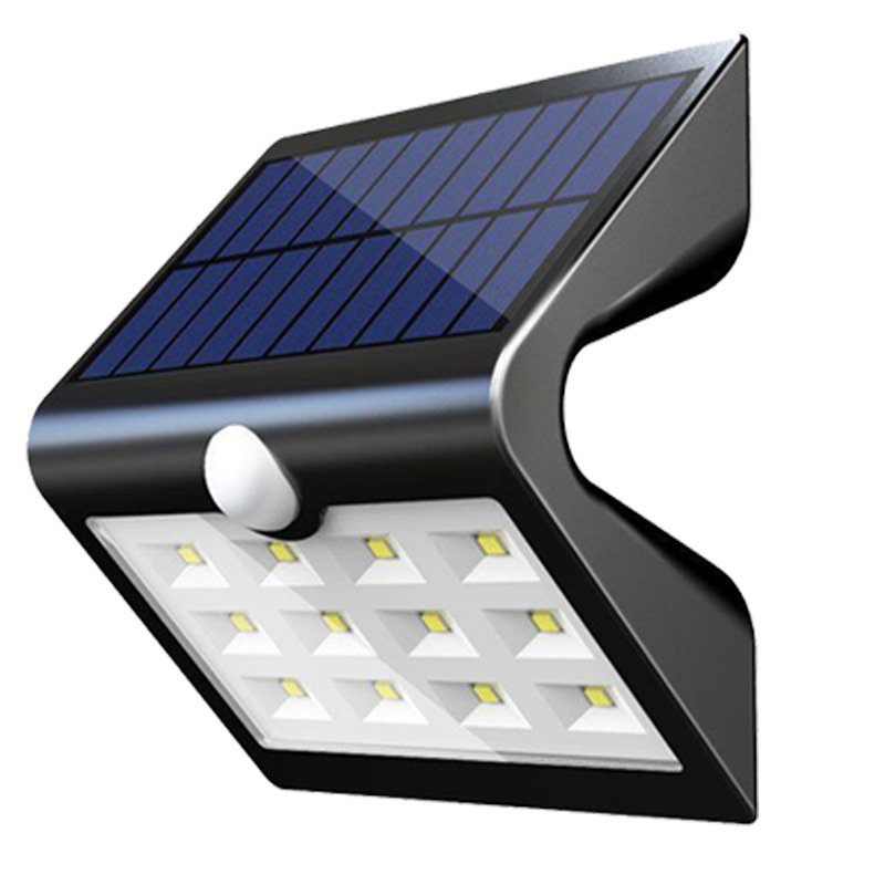 “Solar Motion Wall Light – Black Angle” – LED solarna zidna svjetiljka sa senzorom pokreta