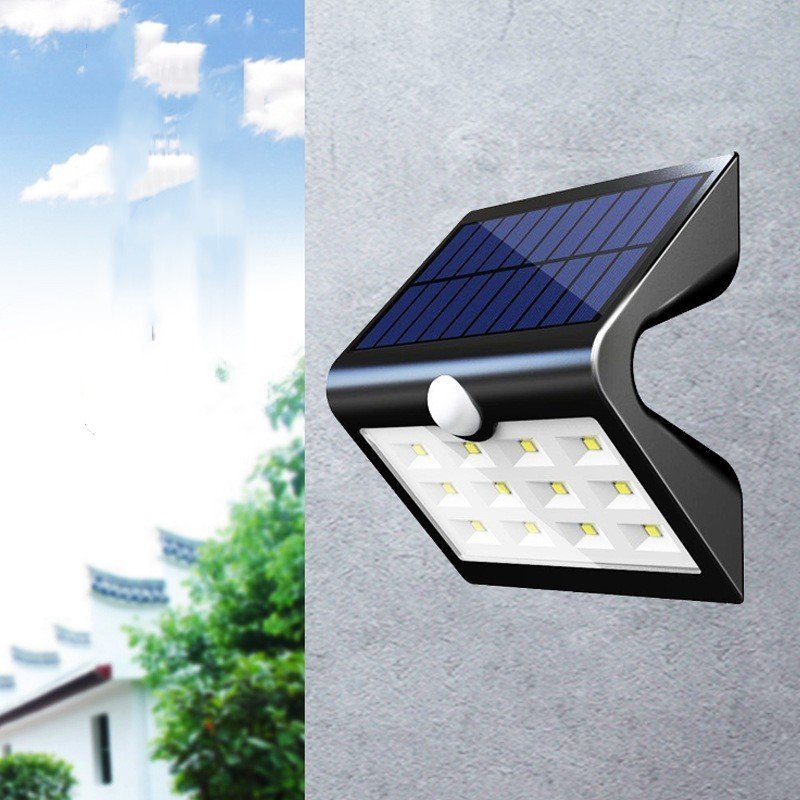“Solar Motion Wall Light – Black Angle” – LED solarna zidna svjetiljka sa senzorom pokreta