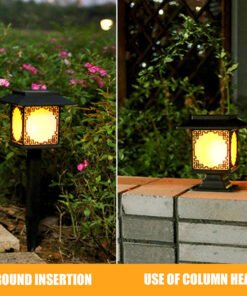 “Solar Oriental Post Light” – LED solarna kvadratna vrtna svjetiljka za stubove i staze