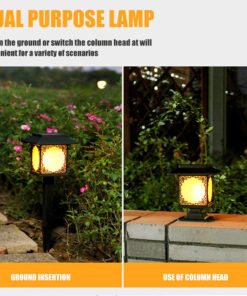 “Solar Oriental Post Light” – LED solarna kvadratna vrtna svjetiljka za stubove i staze