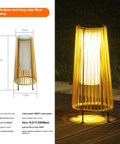 “Solar Rattan Lantern” – Dekorativna solarna LED vrtna lampa za dvorište i terasu
