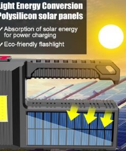 “Solar Search Flashlight” – Punjiva LED ručna svjetiljka sa COB panelom i USB punjenjem