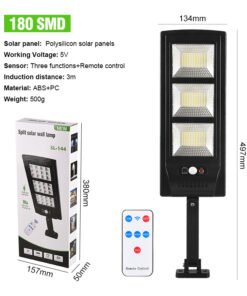 “Solar Sensor Wall Light” – Modularna solarna LED zidna svjetiljka sa daljinskim upravljačem