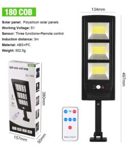 “Solar Sensor Wall Light” – Modularna solarna LED zidna svjetiljka sa daljinskim upravljačem