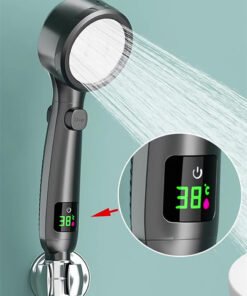 Digitalni LED Tuš pod Pritiskom - Prikaz Temperature u Realnom Vremenu