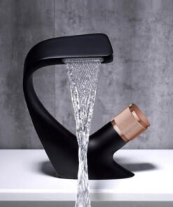 Luksuzna "Waterfall" Miješajuća Slavina za Umivaonik (Medijapan/Mesing)