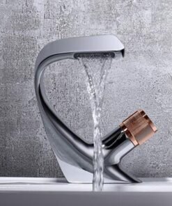 Luksuzna "Waterfall" Miješajuća Slavina za Umivaonik (Medijapan/Mesing)
