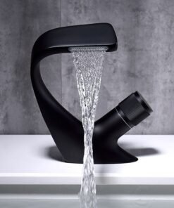Luksuzna "Waterfall" Miješajuća Slavina za Umivaonik (Medijapan/Mesing)