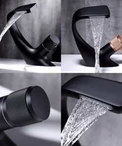 Luksuzna "Waterfall" Miješajuća Slavina za Umivaonik (Medijapan/Mesing)