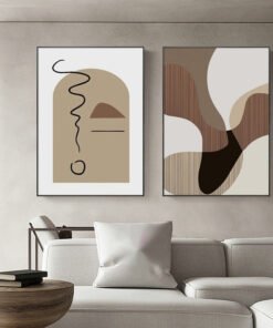 Moderna Ekspresionistička Zidna Umjetnost - Set od 5 Portreta (Canvas)