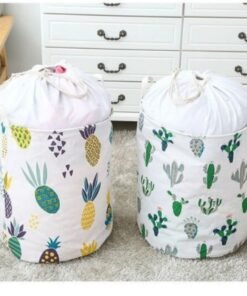 "NordicStorage" – Sklopiva korpa za veš (Ananas/Kaktus)