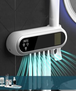 Pametni UV Sterilizator za Četkice - Solarni Punjivi Držač s Displejom