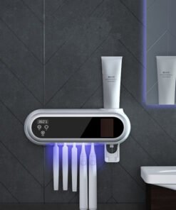 Pametni UV Sterilizator za Četkice - Solarni Punjivi Držač s Displejom