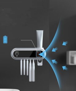 Pametni UV Sterilizator za Četkice - Solarni Punjivi Držač s Displejom