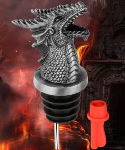 "Royal Lion" – Retro dozator i čep za vino (Legura cinka)