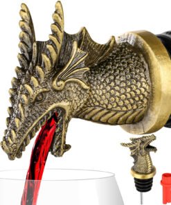 "Royal Lion" – Retro dozator i čep za vino (Legura cinka)