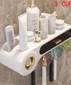 Zidni Organizator za Kupaonicu - Automatski Dozator Paste i Držač Četkica