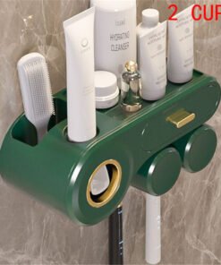 Zidni Organizator za Kupaonicu - Automatski Dozator Paste i Držač Četkica
