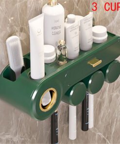 Zidni Organizator za Kupaonicu - Automatski Dozator Paste i Držač Četkica