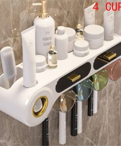 Zidni Organizator za Kupaonicu - Automatski Dozator Paste i Držač Četkica