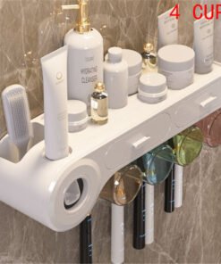 Zidni Organizator za Kupaonicu - Automatski Dozator Paste i Držač Četkica